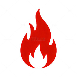 红色火焰图案元素