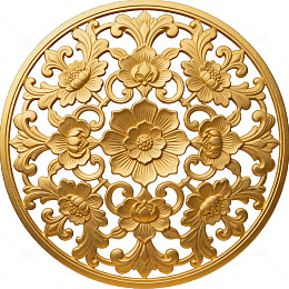 金色雕花装饰图案