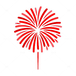 红色烟花图案设计