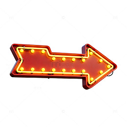 霓虹灯箭头指示牌