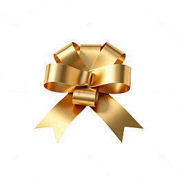 金色丝带礼品装饰图案