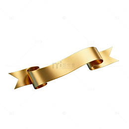 金色丝带装饰图案设计