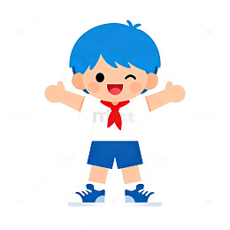 卡通小男孩形象设计素材