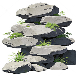 岩石堆叠插画