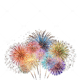 绚丽烟花庆典夜