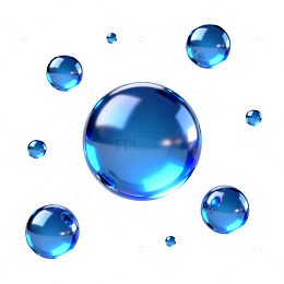 蓝色气泡矢量图案