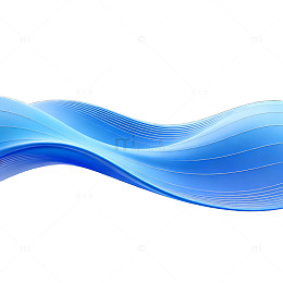蓝色流动线条抽象艺术图