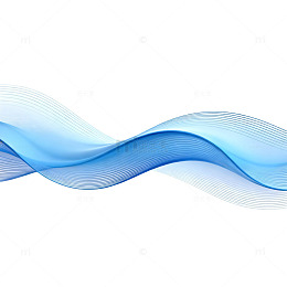 蓝色科技波浪线条设计元素