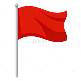 红旗飘扬矢量图标