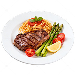 精美西餐牛排意面组合