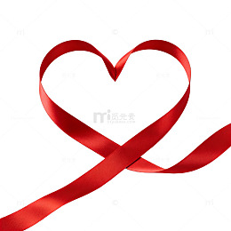 心形红丝带浪漫元素
