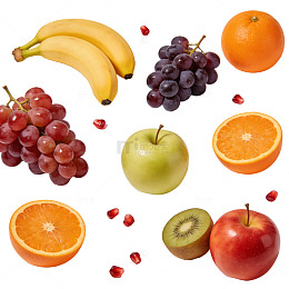 新鲜水果拼盘静物摄影图片