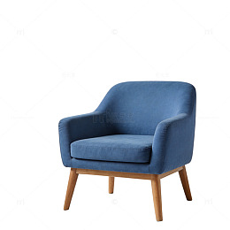 简约蓝色布艺椅现代家居装饰