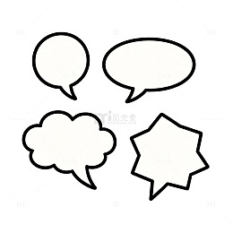 简约漫画风格对话框设计素材