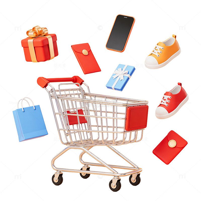 电商购物促销场景插画设计素材