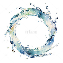 水花环状艺术图案