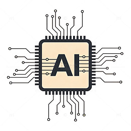 AI芯片科技图标设计