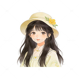 春日花语少女插画