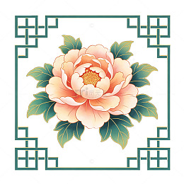 传统中国风牡丹图案设计