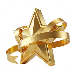 金色星形戒指设计