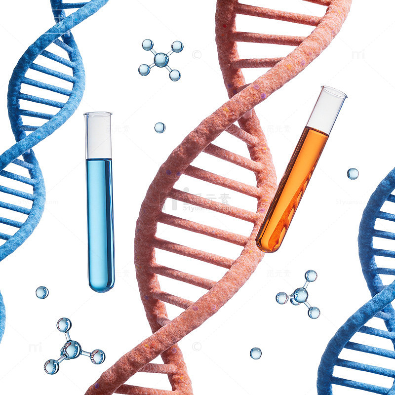 科学实验DNA插画