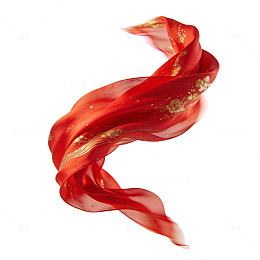 红丝巾飘逸艺术照