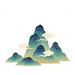 AI生成山水画风格图案