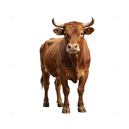 AI生成棕色牛图像