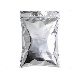 银色包装袋简约风格素材