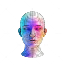 3D网格人脸头像设计素材