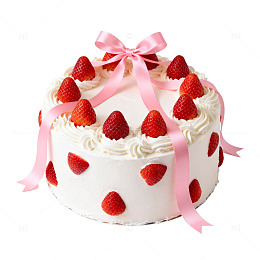 草莓蛋糕甜点美食摄影图片