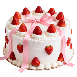 甜美草莓蛋糕装饰美食摄影