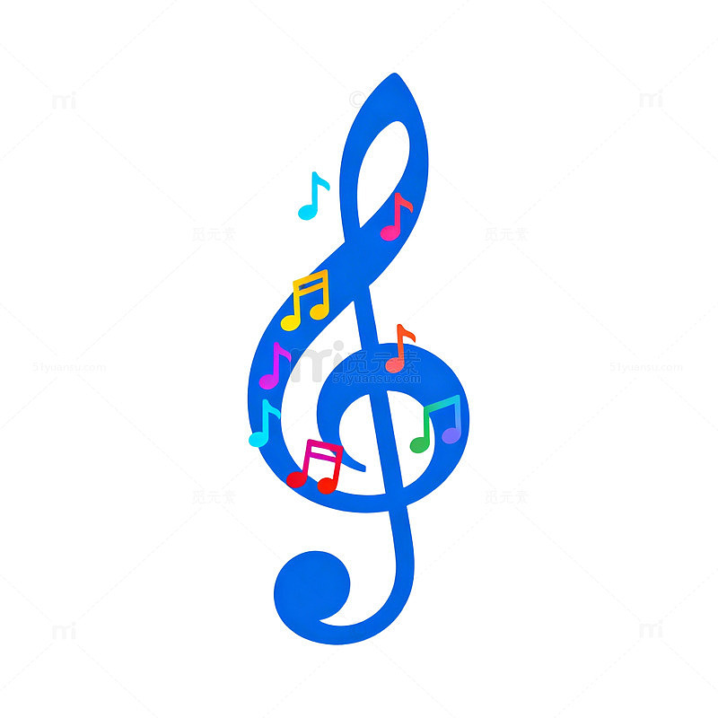 音乐元素创意插画设计素材