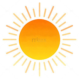 简约太阳图标设计元素