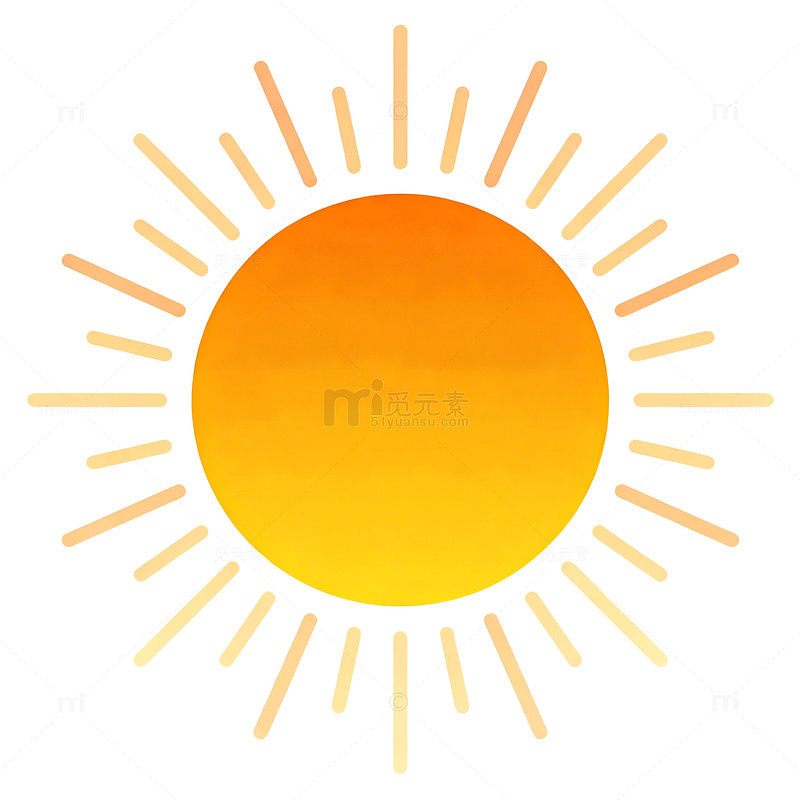 简约太阳图标设计元素