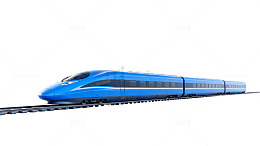 蓝白高铁模型