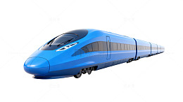 高速列车模型3D渲染图