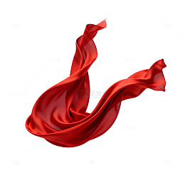 动感红绸飘动艺术图