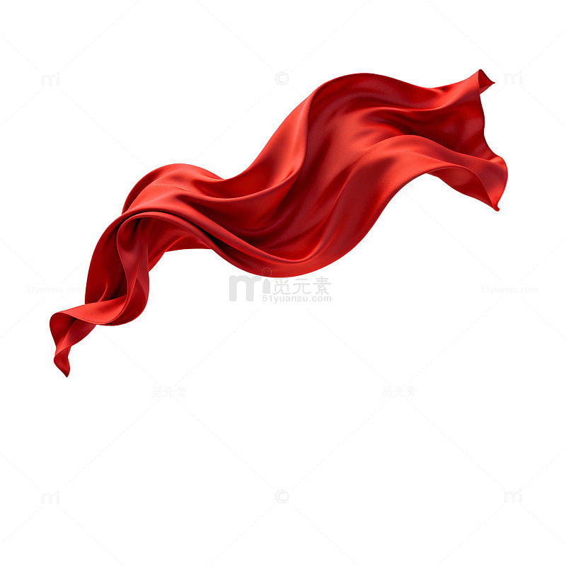 红色飘带动态效果素材