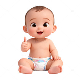 可爱卡通婴儿插画素材