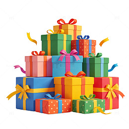 多彩礼盒节日庆祝