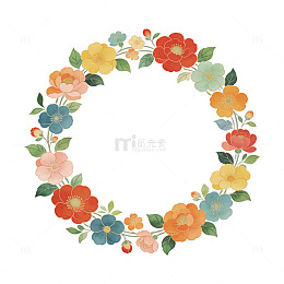 花环插画装饰图案