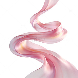 粉色丝带飘逸艺术图案