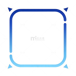 简约蓝色边框设计素材