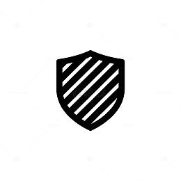 简约黑盾标志设计素材