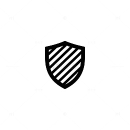 简约黑白色盾牌标志设计元素