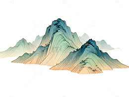 山水墨画中国传统风格水墨画