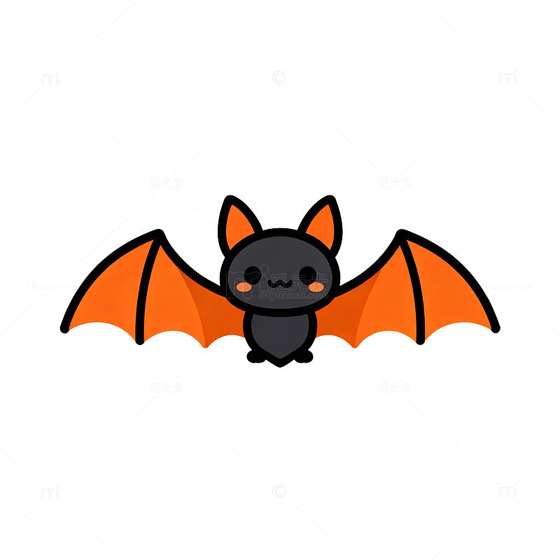 卡通蝙蝠可爱插画