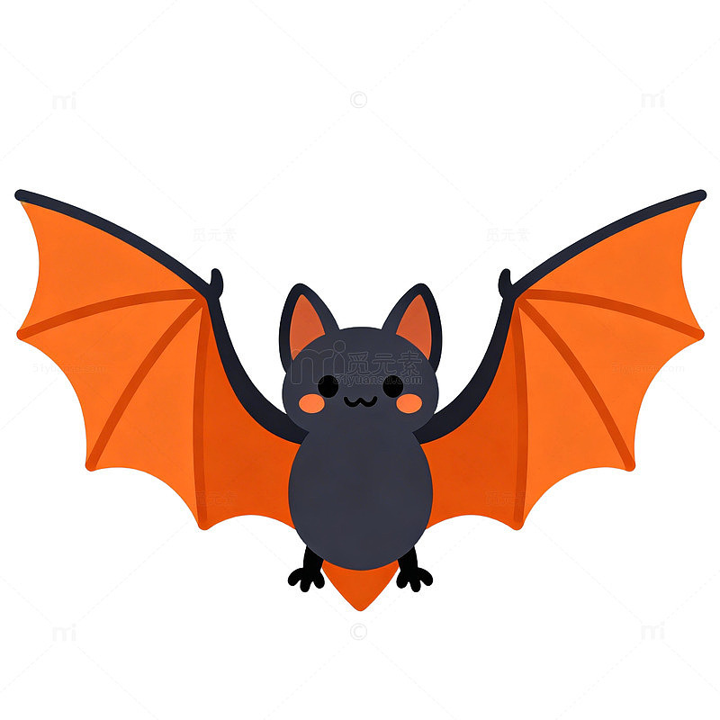 卡通蝙蝠插图