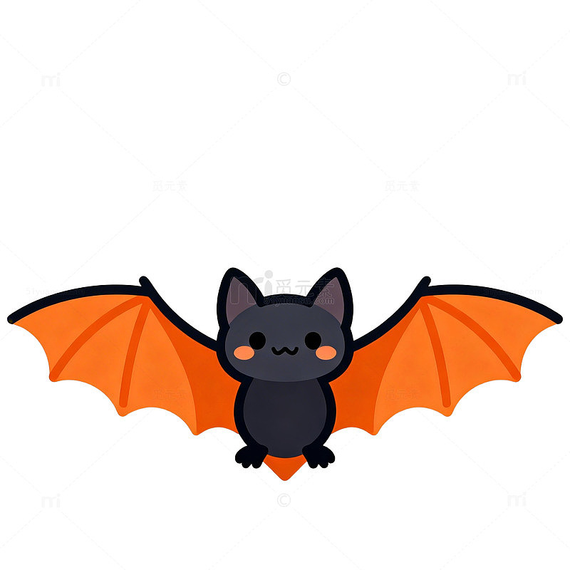 卡通可爱蝙蝠形象插画